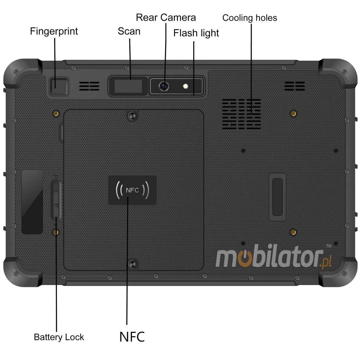 Mobipad 10DS-RTC shockproof industrial Windows 11 4G LTE IP65 tablet